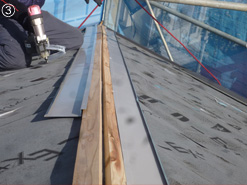 屋根リフォーム 施工中風景